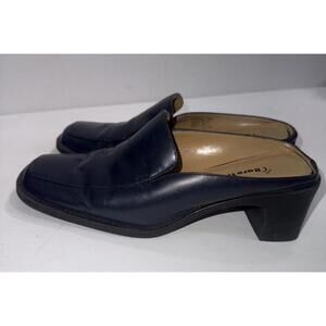 BareTraps Twinkle Leather Black Mules Slip On Clogs Comfort Bare Traps Shoes 7.5